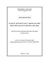 Sử dụng  bản đồ tư duy  trong dạy học phân môn lịch sử ở trường tiểu học  luận văn thạc sĩ khoa học giáo dục