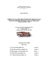 Nghiên cứu lựa chọn một số biện pháp nhằm nâng cao chất lượng học môn thể dục cơ bản, thể dục thực dụng cho sinh viên k4