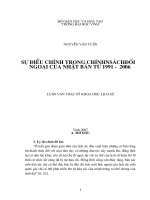 Sự điều chỉnh trong chính sách đối ngoại của nhật bản từ 1991   2006