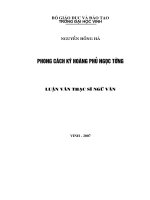 Phong cách ký hoàng phủ ngọc tường