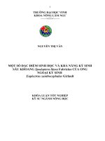 Một số đặc điểm sinh học và khả năng ký sinh sâu khoang ppodoptera litura fabricius của ong ngoại ký sinh euplectrus xan