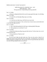 Đề thi học kì i môn sinh học 8 quận 8 thành phố hồ chí minh năm học 2014   2015(có đáp án)