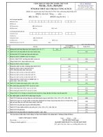 Mẫu Tờ khai thuế GTGT