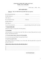 Mẫu đơn khởi kiện ly hôn