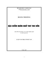 Đặc điểm ngôn ngữ thơ thu bồn