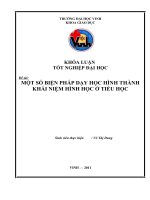 Một số biện pháp dạy học hình thành khái niệm hình học ở tiểu học  luận văn tốt nghiệp đại học