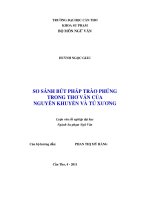 So sánh bút pháp trào phúng trong thơ văn nguyễn khuyến và tú xương