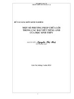 SKKN chữa lỗi bài viết tiếng anh cho học sinh lớp 12 