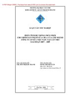 Phân tích hệ thống phân phối cho sản phẩm sữa chua ăn của chi nhánh công ty cổ phần sữa việt nam tại cần thơ