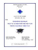 Tình hình tội phạm trật tự xã hội ở đô thị việt nam trong giai đoạn hiện nay