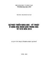 Sự phát triển khoa học   kỹ thuật ở cộng hoà nhân dân trung hoa từ 1978 đến 2010