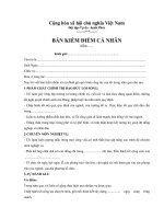 Mẫu bản kiểm điểm dành cho công chức