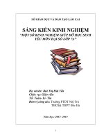 SKKN  một số kinh nghiệm giúp đỡ học sinh yếu môn đại số lớp 7a 
