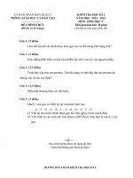 Đề thi học kì i môn sinh học 9 quận 3 thành phố hồ chí minh năm học 2014   2015(có đáp án)