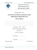 Xây dựng quy trình xác định dư lượng trifluralin trong thủy sản bằng GC µECD