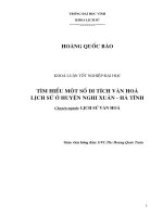 Tìm hiểu một số di tích văn hoá lịch sử ở huyện nghi xuân   hà tĩnh