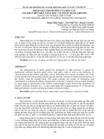 KHẢO sát ẢNH HƯỞNG của kết cấu vòi PHUN đến KHẢ NĂNG bóc vỏ tỏi sử DỤNG KHÍ nén 