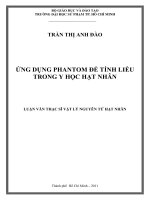 Ứng dụng phantom để tính liều trong y học hạt nhân 