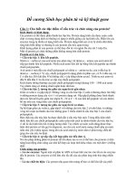 Đề cương Sinh học phân tử và kỹ thuật gene