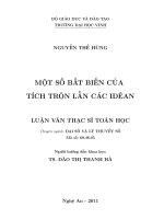 Một số bất biến của tích trộn lẫn các iđêan  luận văn thạc sỹ toán học