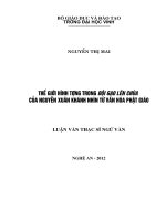 Thế giới hình tượng trong đội gạo lên chùa của nguyễn xuân khánh nhìn từ văn hóa phật giáo  luận văn thạc sĩ ngữ văn