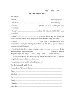 Mẫu dự thảo hợp đồng