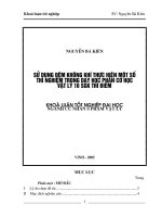 Sử dụng đệm không khí thực hiện một số thí nghiệm trong dạy học phần cơ học vật lý 10 SGK thí điểm