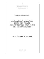 Người trí thức tìm đường trong tiểu thuyết  biết đâu địa ngục thiên đường  của nguyễn khắc phê  luận văn thạc sĩ ngữ văn