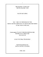 Dạy   học các trích đoạn sử thi trong chương trình ngữ văn trung học phổ thông từ đặc trưng thể loại  luận văn thạc sĩ ngữ văn