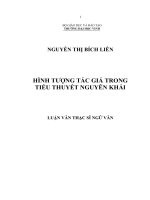 Hình tượng tác giả trong tiểu thuyết nguyễn khải  luận văn thạc sĩ ngữ văn