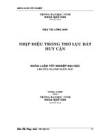 Nhịp điệu trong thơ lục bát huy cận