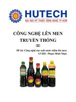 Đề tài: Công nghệ sản xuất nước chấm lên men.