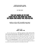 Phát huy nguồn lực trí thức thành phố hà tĩnh trong quá trình đẩy mạnh công nghiệp hoá, hiện đại hoá