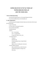 Hồ sơ và thủ tục thành lập trường mầm non công lập