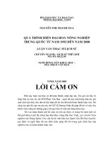 Quá trình hiện đại hoá nông nghiệp trung quốc từ năm 1992 đến năm 2008