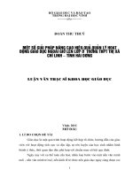 Một số giải pháp nâng cao hiệu quả quản lý hoạt động giáo dục ngoài giờ lên lớp ở trường THPT thị xã chí linh   tỉnh hải