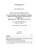 Sử dụng phương pháp trình bày miệng trong dạy học khoá trình lịch sử thế giới hiện đại 1917   1945  lịch sử lớp 11