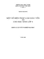 Một số biện pháp làm giàu vốn cho học sinh lớp 4