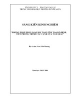 SKKN  phương pháp phân loại bài toán tìm tọa độ đỉnh, viết phương trình các cạnh của tam giác 