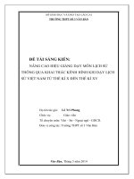 SKKN  nâng cao hiệu quả giảng dạy môn lịch sử thông qua khai thác kênh hình khi dạy lịch sử việt nam từ đầu thế kỉ x đến thế kỉ XV 