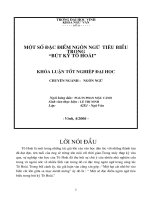 Một số đặc điểm ngôn ngữ tiêu biểu trong tập  bút kí tô hoài