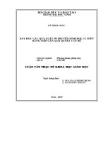 Dạy học các quy luật di truyền sinh học 11 THPT bằng tiếp cận giải quyết vấn đề