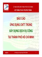 Báo cáo ứng dụng công nghệ thông tin trong xây dựng dịch vụ công tại thành phố hồ chí minh