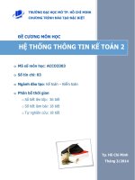 Bài giảng Hệ thống thông tin kế toán 2: Đề cương chi tiết  ThS. Vũ Quốc Thông