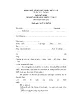 Mẫu đơn đề nghị cấp chứng chỉ hành nghề y tư nhân đối với người nước ngoài