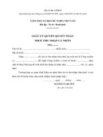 Giấy ủy quyền quyết toán thuế thu nhập cá nhân