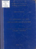 Đặc điểm ngôn ngữ thơ chế lan viên qua di cảo thơ