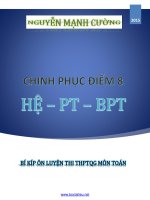 Bí quyết chinh phục điểm 9 trong đề thi đại học về phương trình, bất phương trình, hệ phương trình vô tỉ.