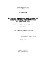 Xây dựng quy trình sử dụng phương pháp dạy học giải quyết vấn đề kết hợp làm mẫu trong dạy học kĩ thuật lớp 4