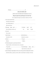 Mẫu đơn xin thường trú, tạm trú